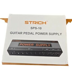 STRICH SPS-10 Guitar Pedal Power Supply 10 Isolated DC Outputs 9V 12V 18V Black